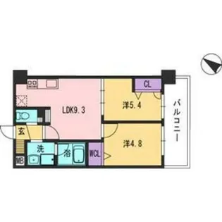 コンダクト福岡東【1012号室】の間取り