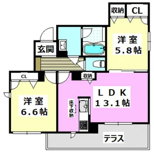 トリム プラス 南茨木【101号室】の間取り