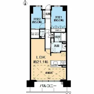 京都桂川つむぎの街マークスクエア【15階】の間取り
