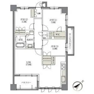 アヴァンセテラス瑞穂日向町【3階】の間取り
