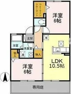 メゾン・ヴェール Y・T【1階】の間取り