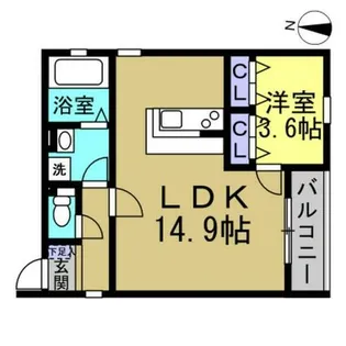 LeGioie新瑞橋駅【4階】の間取り