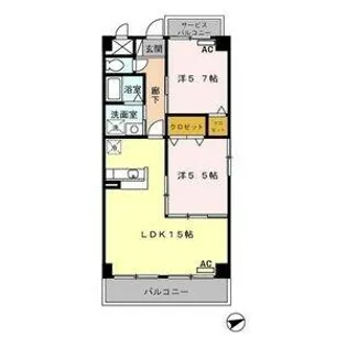 マーヴェラス【105号室】の間取り