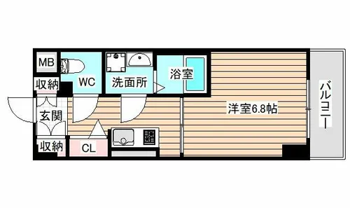 レジデンス野田阪神【3階】の間取り