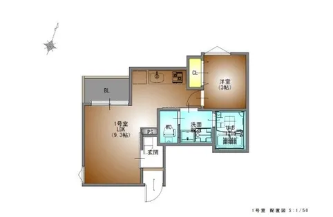 愛知県名古屋市西区上小田井2丁目【アパート】の間取り