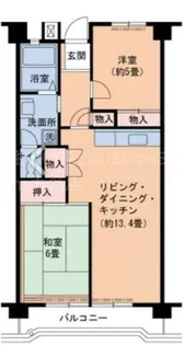 UR磯路公園1号棟【703号室】の間取り