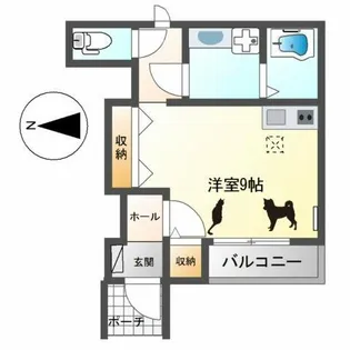 カーサ ビアンカ【1階】の間取り