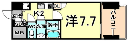 西宮ル モンド甲子園【6階】の間取り