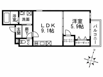 チェリーブロッサムⅤ番館【2階】の間取り
