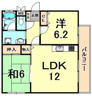 夙川大谷ハウス【3階】の間取り