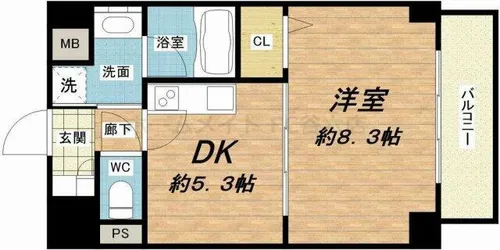 カルムクレール2.5.8【9階】の間取り