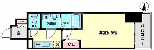 S-FORT大正リヴィエール【6階】の間取り