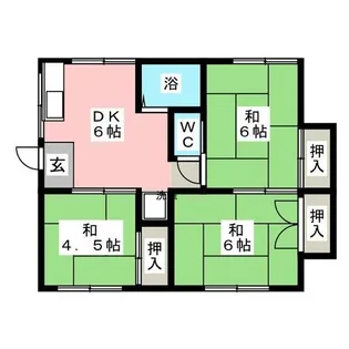 八熊ハイツ【2階】の間取り