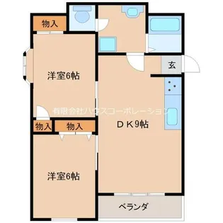 難波コーポ【2階】の間取り