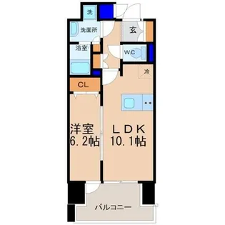 プレサンス丸の内リラティ【3階】の間取り