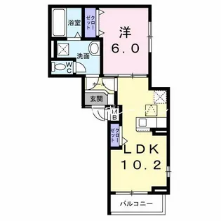 兵庫県尼崎市道意町6丁目【アパート】の間取り