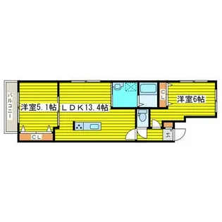 ブランシャール美香保FOREST【2階】の間取り