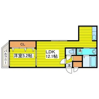 アンコール札幌【4階】の間取り