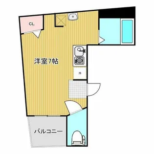 ステイタス難波ビル【5階】の間取り