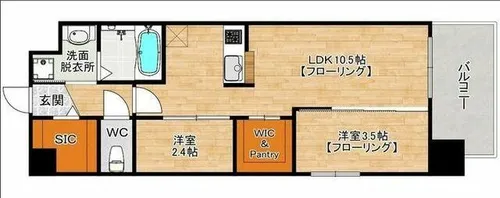 ERFOLG HAKATA【7階】の間取り