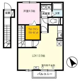 モダンコート東阿保【2階】の間取り