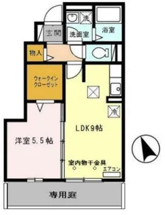 モダンコート東阿保【1階】の間取り