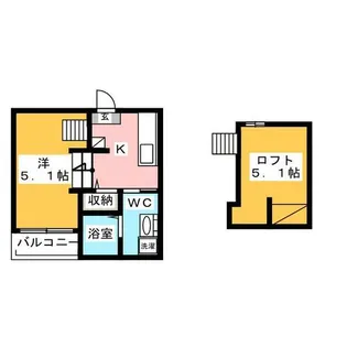 1Kの間取り画像