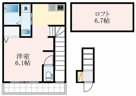 大阪府堺市東区日置荘西町6丁【アパート】の間取り