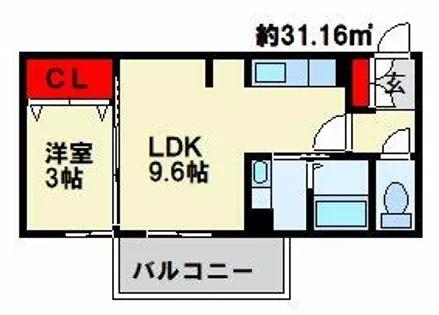 ユーフォリア行橋【1階】の間取り