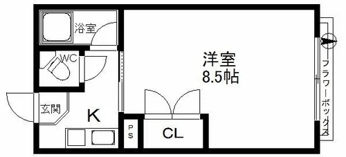マンションイレブン【1階】の間取り