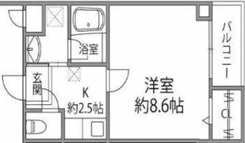 ソリティア桃谷【2階】の間取り