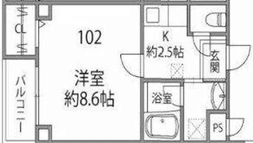 ソリティア桃谷【3階】の間取り