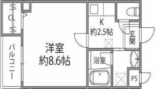 ソリティア桃谷【3階】の間取り
