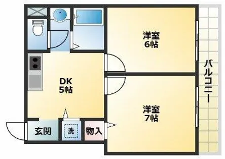 クレール針中野【2階】の間取り
