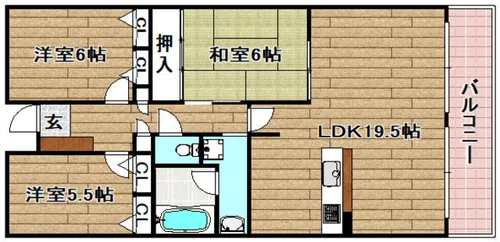 NCRe高槻【6階】の間取り