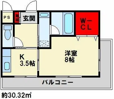 グレイシス浅川Ⅰ【507号室】の間取り