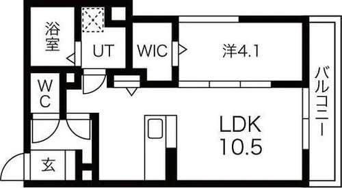 アパートメントハウス針崎I【106号室】の間取り