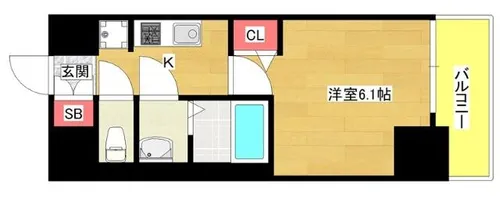 ファステート大阪ドームライズ【5階】の間取り