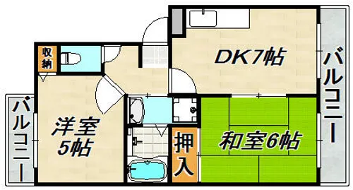 フルーレットⅠ【1階】の間取り