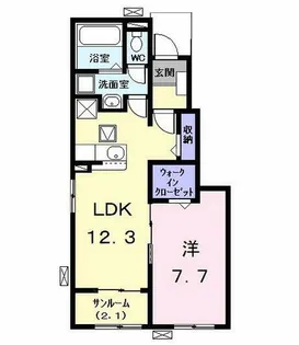 コージィープレイス 凛【1階】の間取り