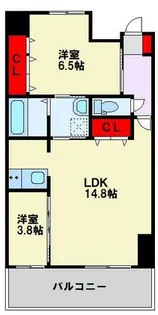 ルミナスAI八幡【8階】の間取り