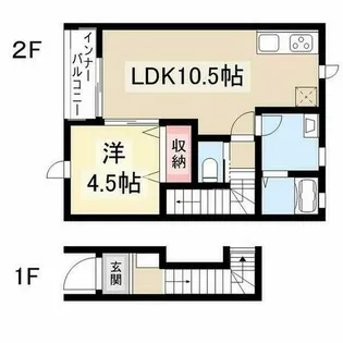 リーブルファイン日比津町3号棟【2階】の間取り