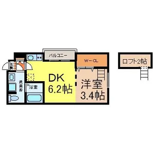 サンライズ豊田【302号室】の間取り