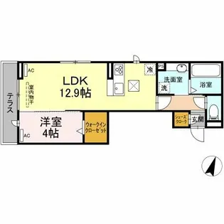 ル・グロンシャリオ【1階】の間取り