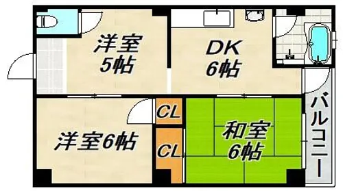 丸吉マンション【3階】の間取り