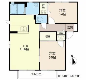 シャンティ小森野 A棟【2階】の間取り
