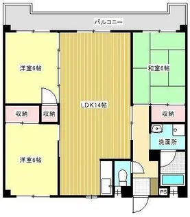 サンコーポ国分【2階】の間取り