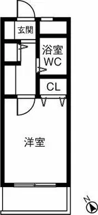 ミリアンメロディ川名【110号室】の間取り