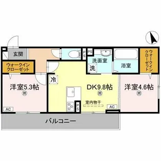 エレガンス ビュー【202号室】の間取り