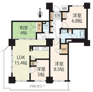 ウイング・ビュー【2306号室】の間取り